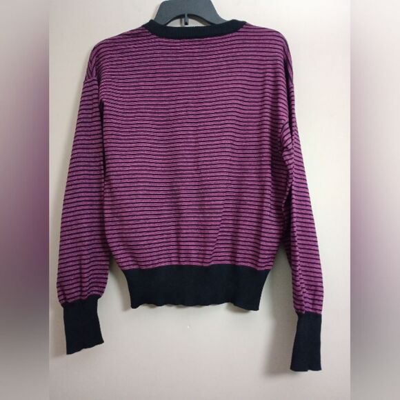 Nine West Long Sleeve Top with Glitter Threads Size Large - Picture 2 of 8